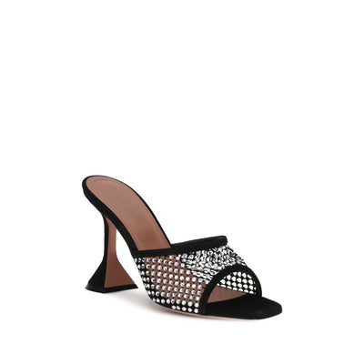 Amina Muaddi Lupita Kristall-Sandalen