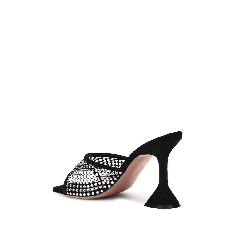 Amina Muaddi Lupita Kristall-Sandalen