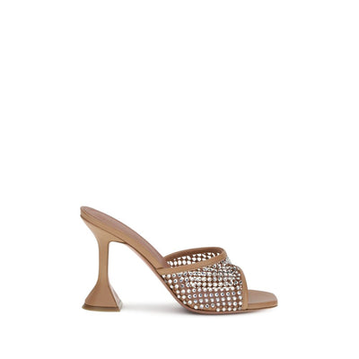 Amina Muaddi Lupita Kristall-Sandalen