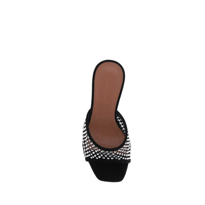 Amina Muaddi Lupita Kristall-Sandalen