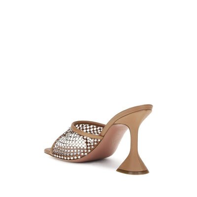 Amina Muaddi Lupita Kristall-Sandalen