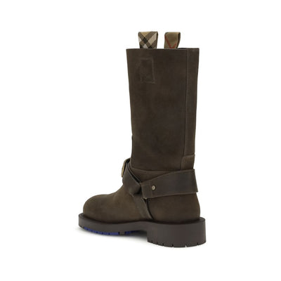 Burberry Wildleder-Stiefeletten mit Sattel