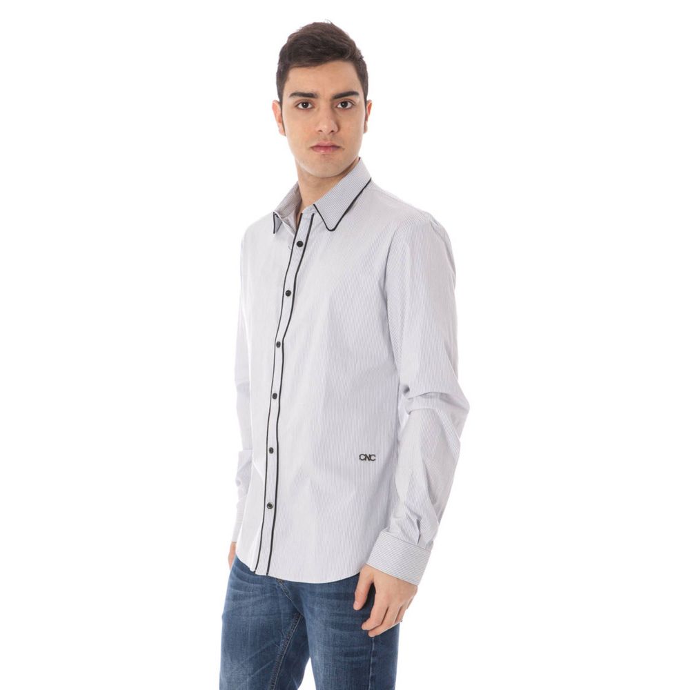 Costume National Blaues Baumwollhemd