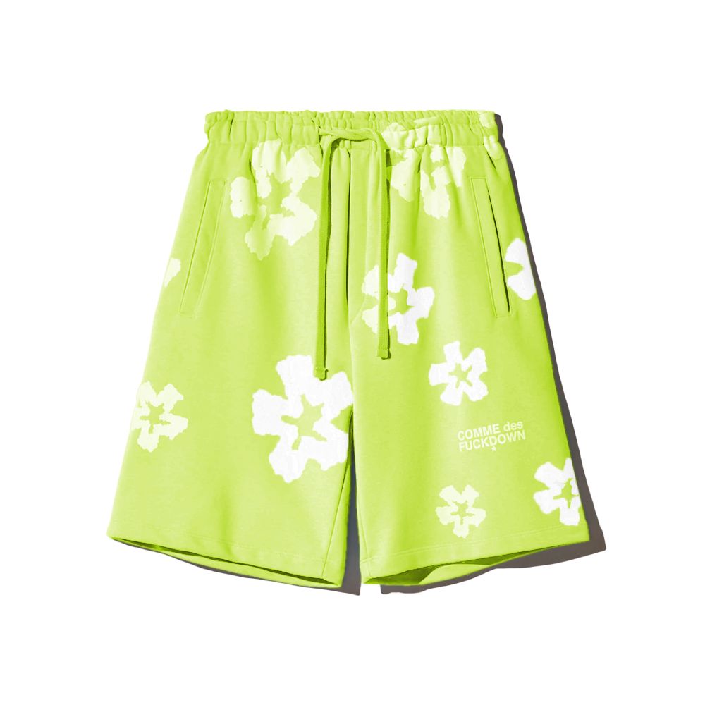 Comme Des Fuckdown Grüne Baumwollshorts
