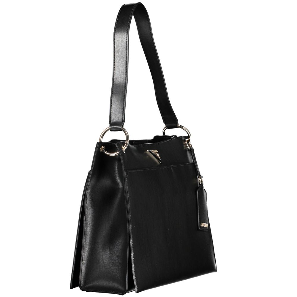 Guess Jeans Schwarze Polyethylen-Handtasche
