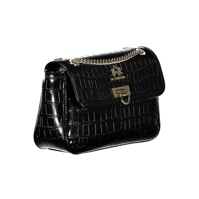 La Martina Schwarze Polyethylen-Handtasche