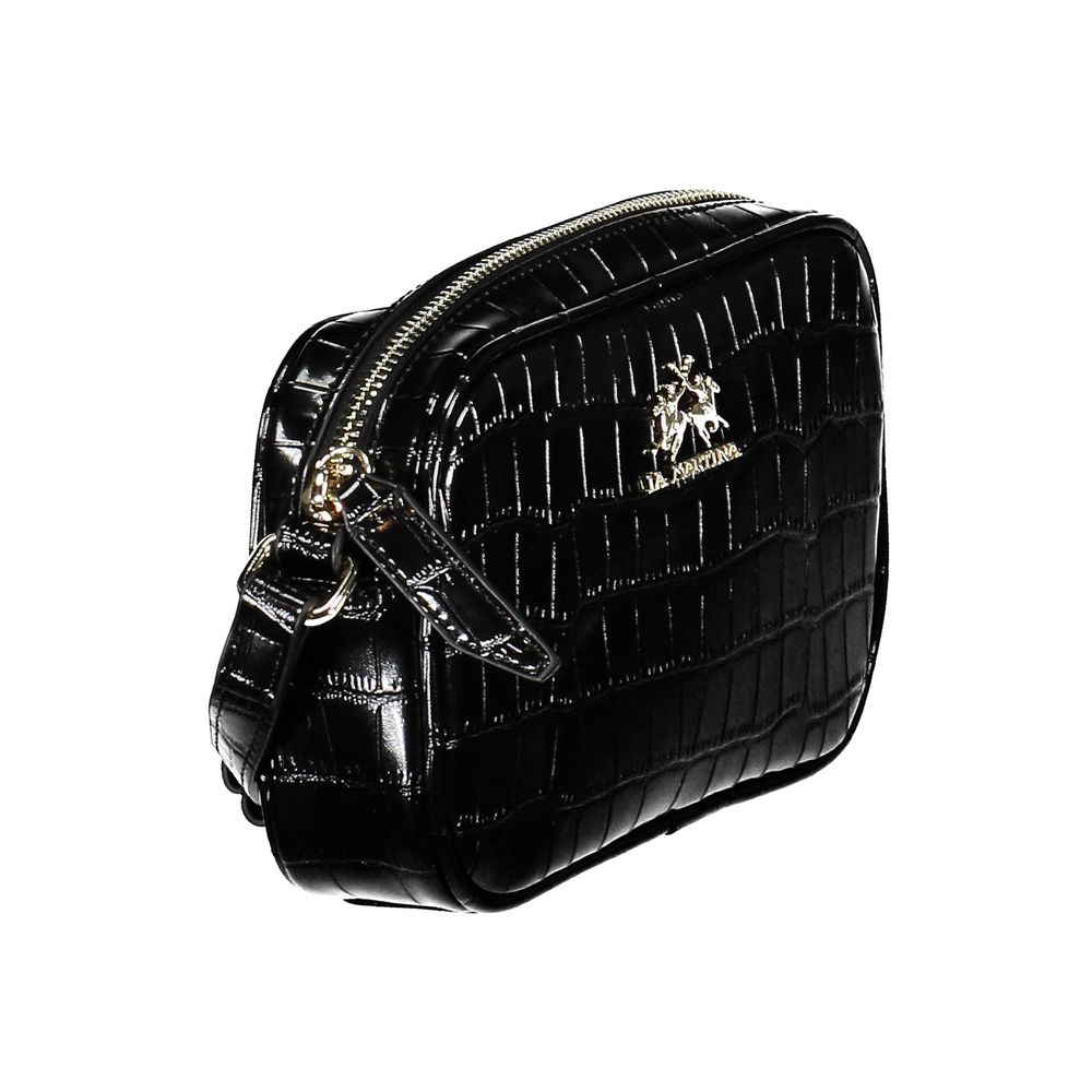 La Martina Schwarze Polyethylen-Handtasche