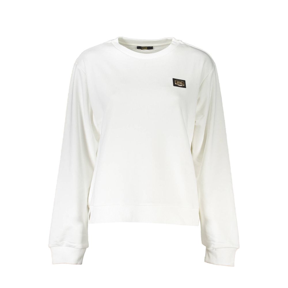 Cavalli Class Weißer Baumwollpullover