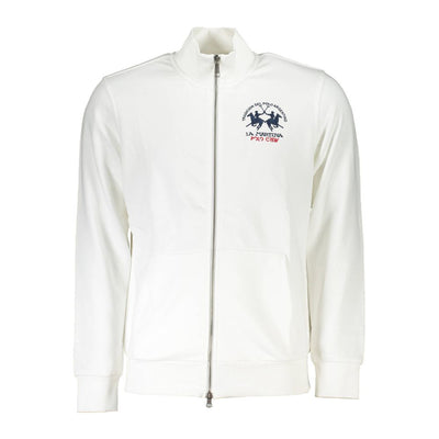 La Martina Weißer Baumwollpullover
