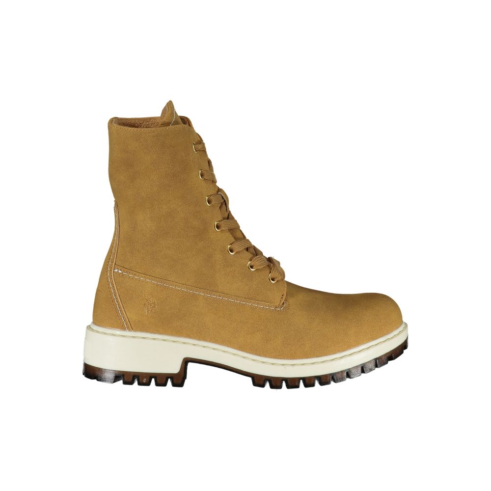 U.S. POLO ASSN. Brauner Polyester-Stiefel