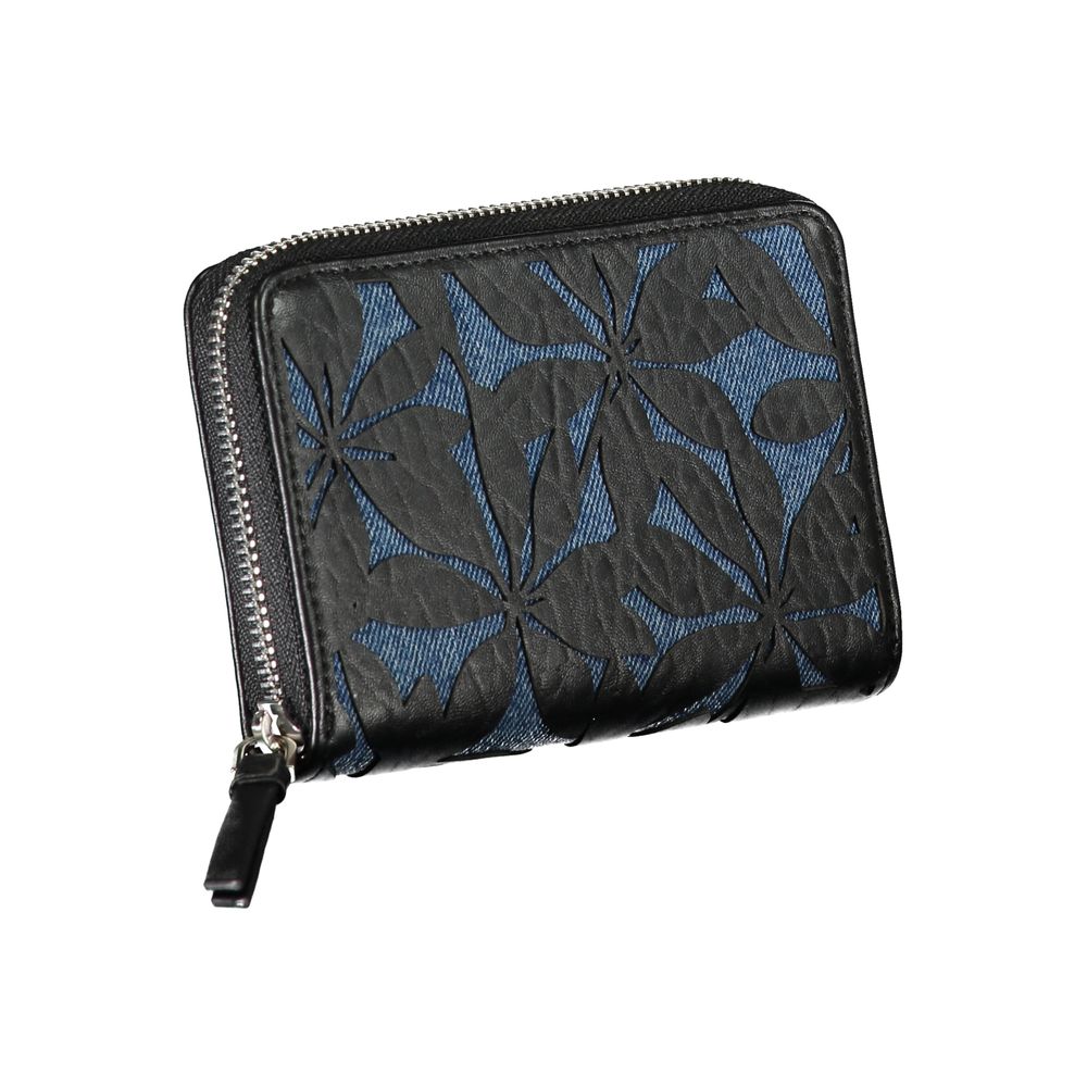 Desigual Schwarzes Portemonnaie aus Polyethylen