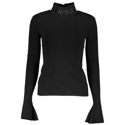 Patrizia Pepe Schwarzer Baumwollpullover