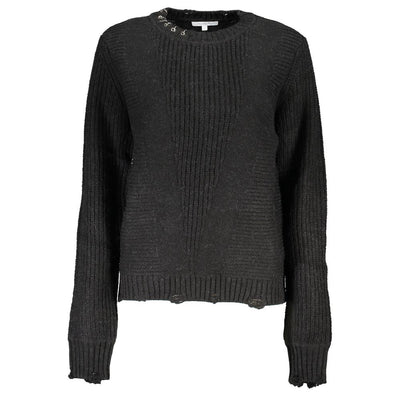 Patrizia Pepe Schwarzer Stoffpullover