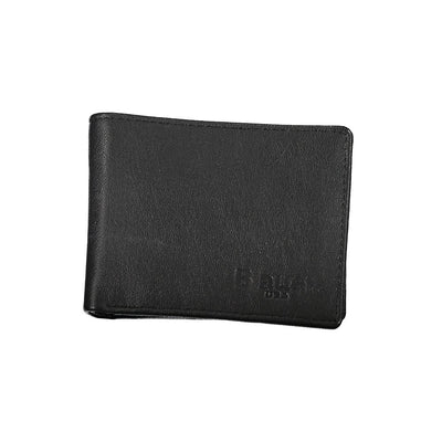 Blauer Schwarzes Leder Portemonnaie
