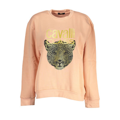 Cavalli Class Rosa Baumwollpullover