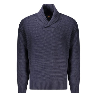 Hugo Boss Blauer Pullover aus Wolle