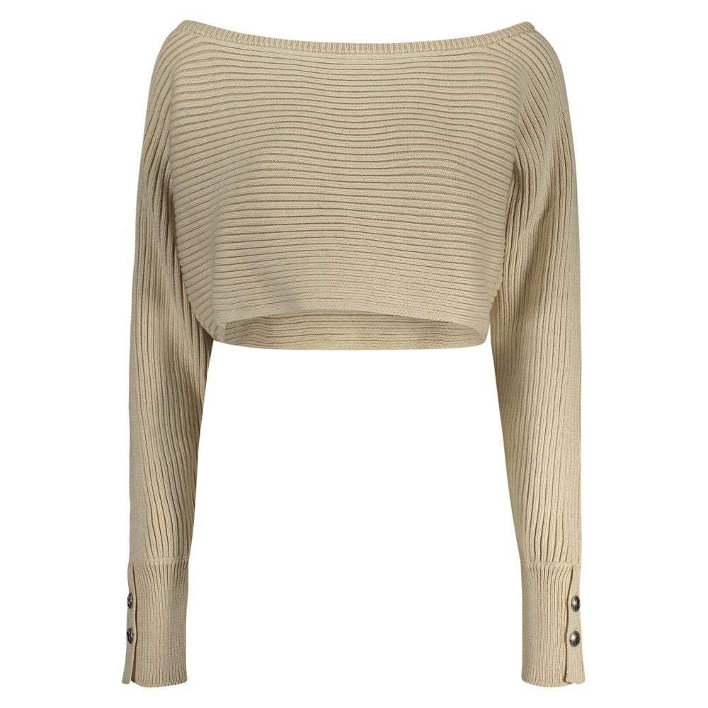 Guess Jeans Beigefarbener Baumwollpullover