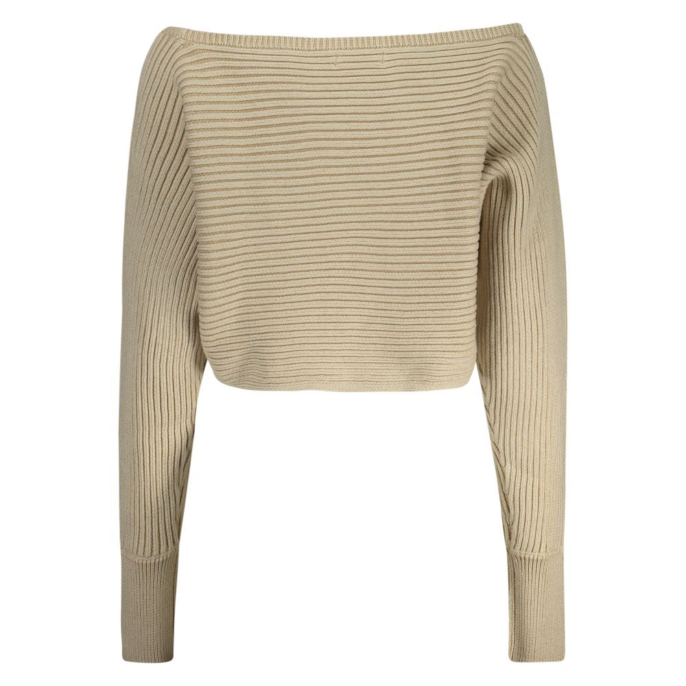 Guess Jeans Beigefarbener Baumwollpullover