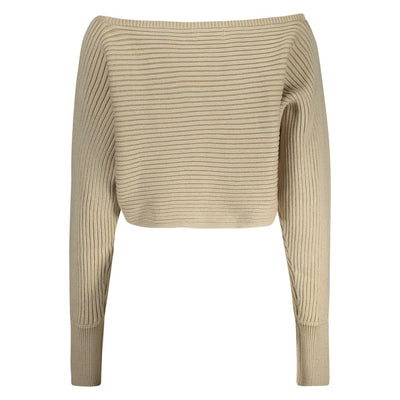 Guess Jeans Beigefarbener Baumwollpullover