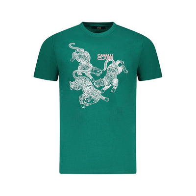 Cavalli Class T-Shirt aus grüner Baumwolle
