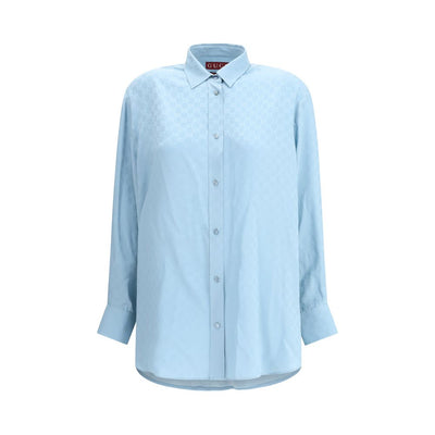 Gucci GG Supreme Druck Seide Shirt