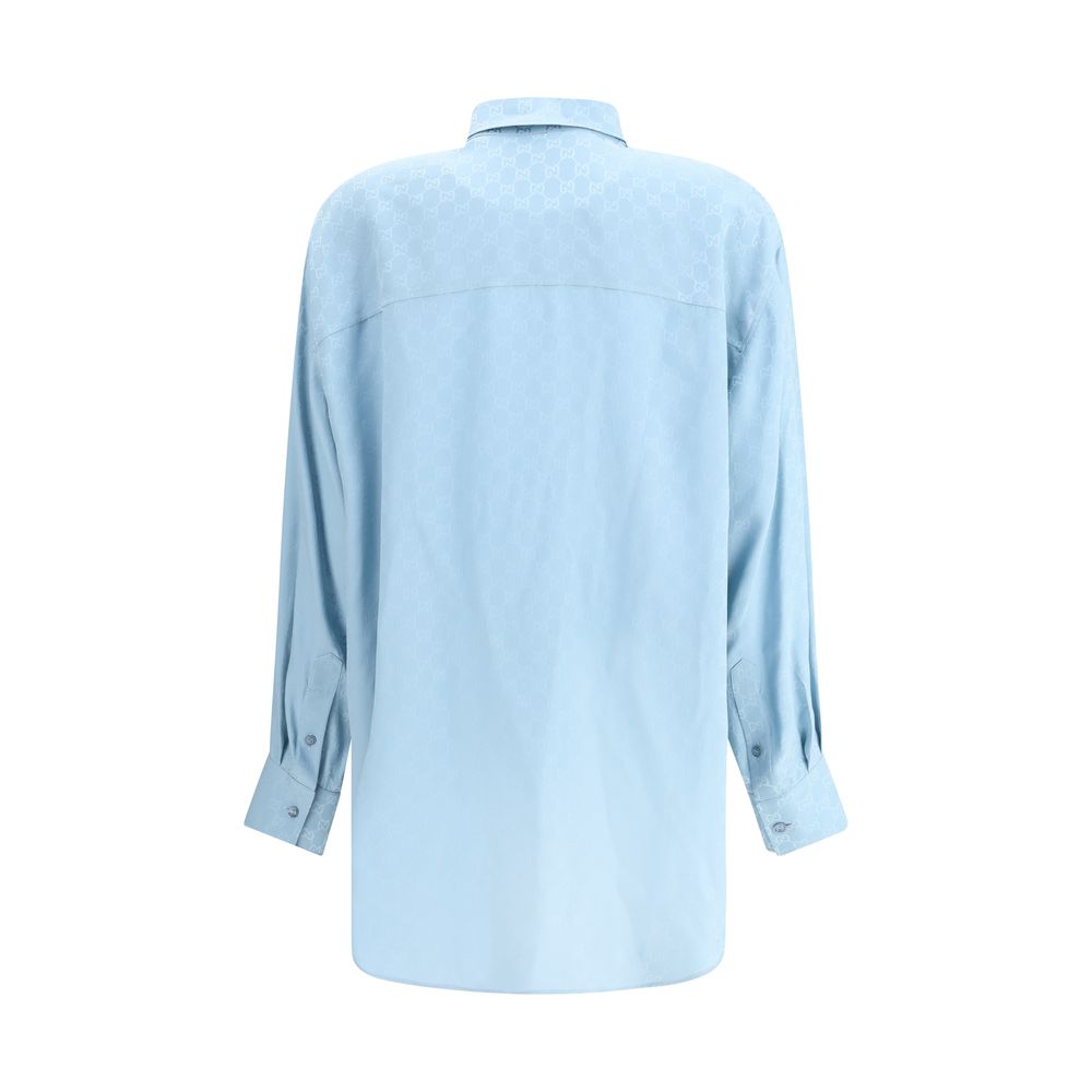 Gucci GG Supreme Druck Seide Shirt
