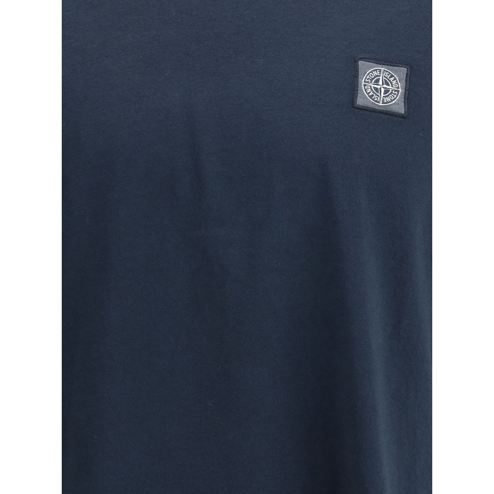 Stone Island T-Shirt mit Logoaufnäher