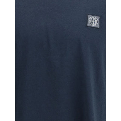 Stone Island T-Shirt mit Logoaufnäher