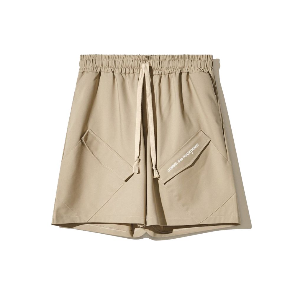Comme Des Fuckdown Beigefarbene Baumwollshorts