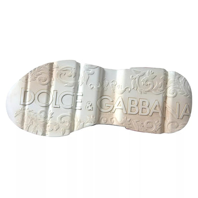 Dolce & Gabbana Weiß Daymaster Hand gemalt Turnschuhe