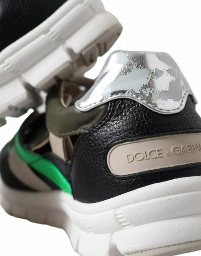 Dolce & Gabbana Turnschuhe Multicolor Leder Wildleder Schuhe