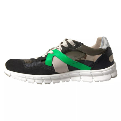 Dolce & Gabbana Turnschuhe Multicolor Leder Wildleder Schuhe