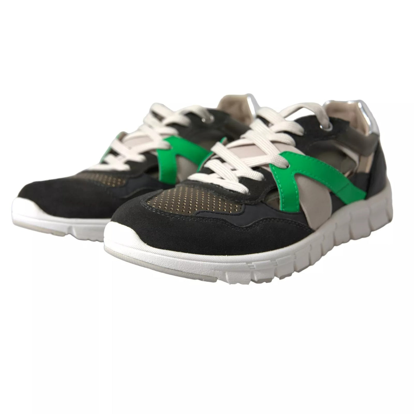 Dolce & Gabbana Turnschuhe Multicolor Leder Wildleder Schuhe