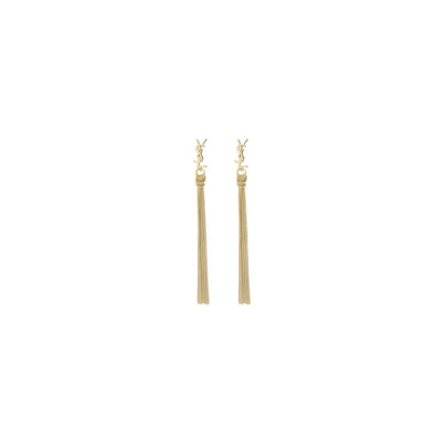 Saint Laurent Bo Pompons Chaines Messing Metall