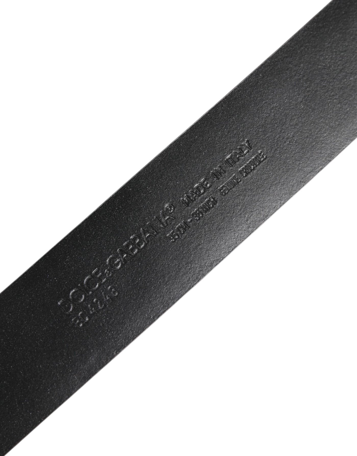Dolce & Gabbana Schwarzes Exotenleder DG Logo Schnalle Gürtel