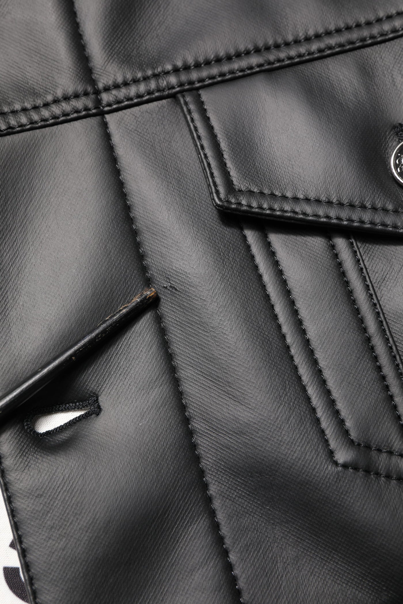 Dolce & Gabbana Schwarze Bikerjacke aus Polyester mit Knopfverschluss
