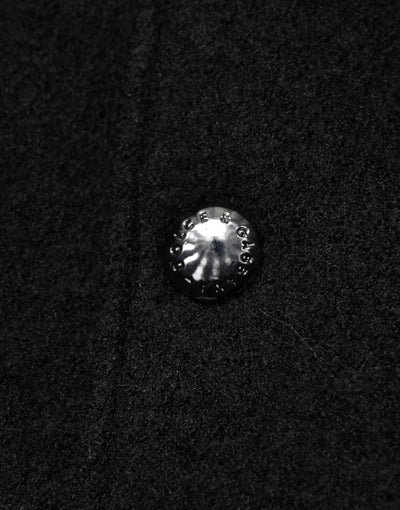 Dolce & Gabbana Schwarze Bomberjacke mit Logo-Plakette aus Wolle