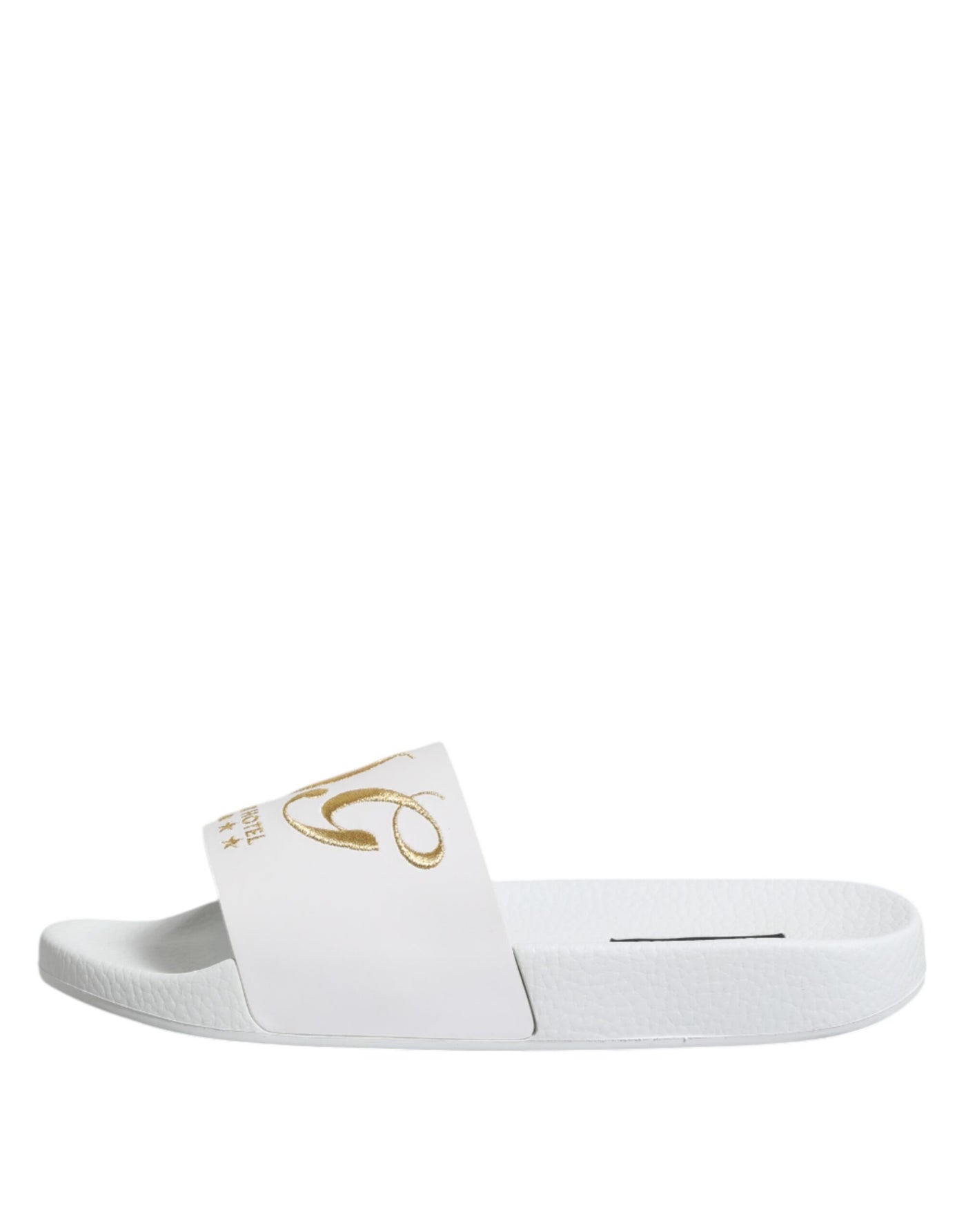 Dolce & Gabbana Weiße Leder Pantoletten Sandalen Beachwear Schuhe