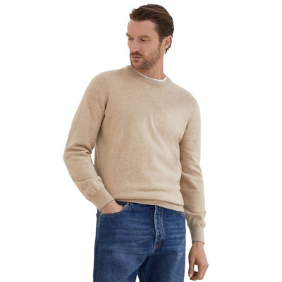 Brunello Cucinelli Beigefarbener Kaschmirpullover