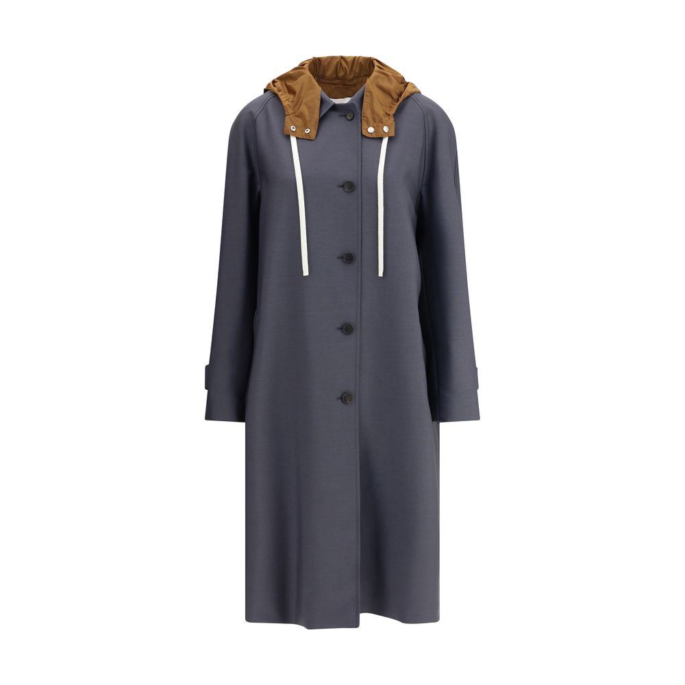 Miu Miu Langer Mantel mit Kapuze
