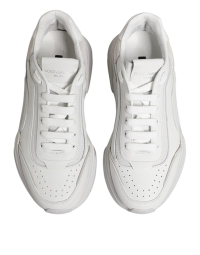 Dolce & Gabbana Weiß Leder Daymaster Low Top Turnschuhe Schuhe