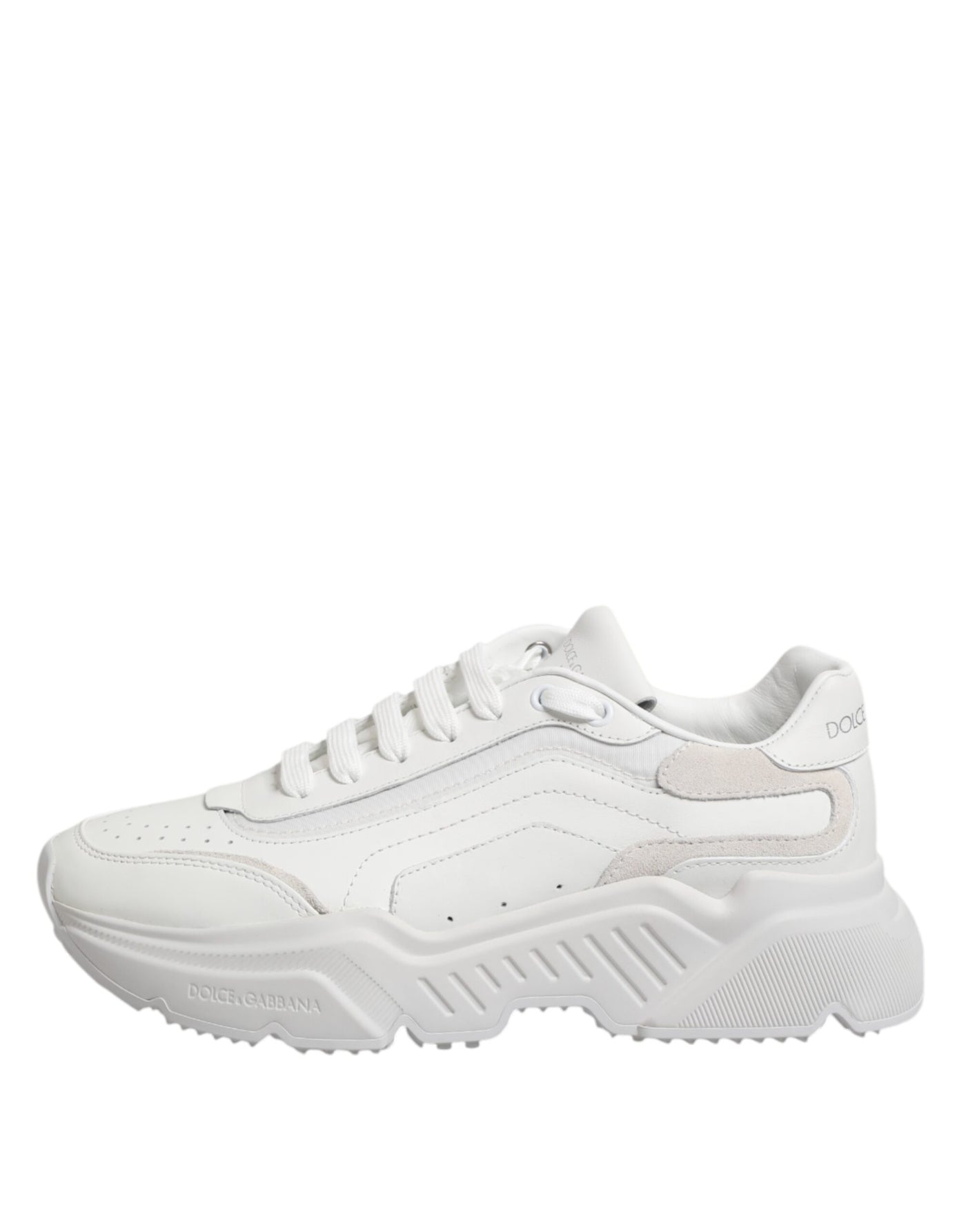 Dolce & Gabbana Weiß Leder Daymaster Low Top Turnschuhe Schuhe