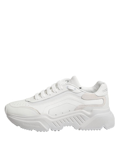 Dolce & Gabbana Weiß Leder Daymaster Low Top Turnschuhe Schuhe