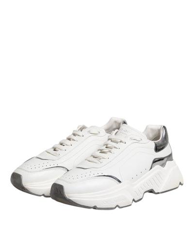 Dolce & Gabbana Weiß Daymaster Leder Low Top Turnschuhe Schuhe