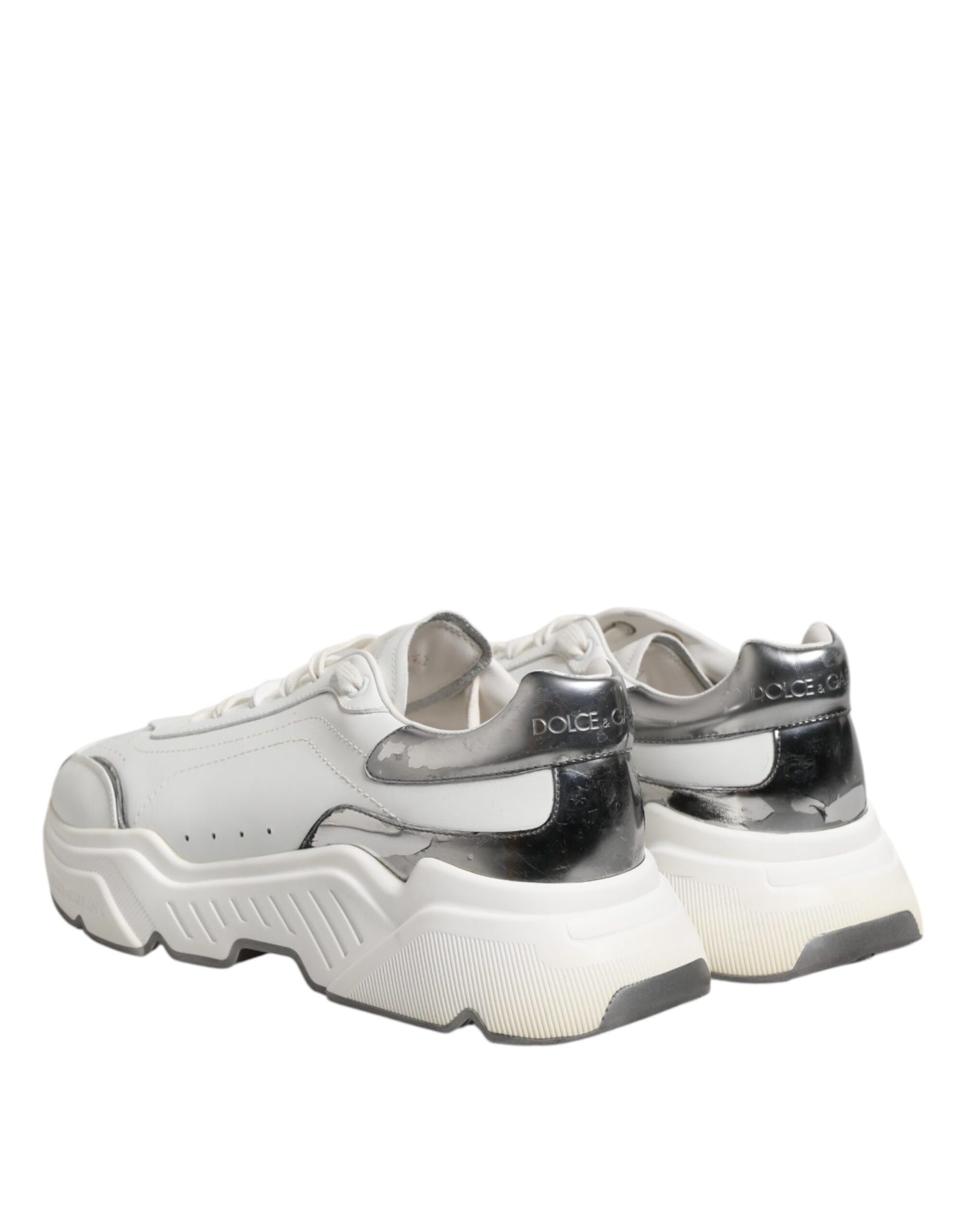Dolce & Gabbana Weiß Daymaster Leder Low Top Turnschuhe Schuhe