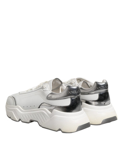 Dolce & Gabbana Weiß Daymaster Leder Low Top Turnschuhe Schuhe
