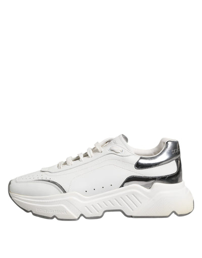 Dolce & Gabbana Weiß Daymaster Leder Low Top Turnschuhe Schuhe