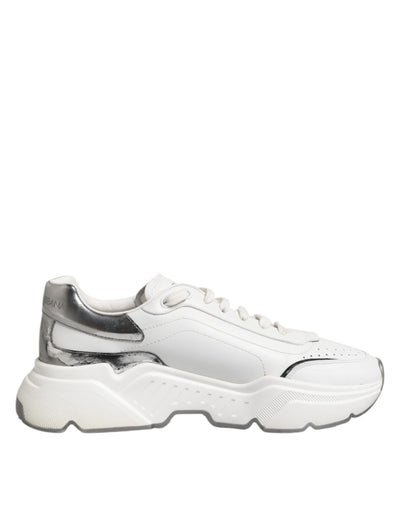 Dolce & Gabbana Weiß Daymaster Leder Low Top Turnschuhe Schuhe