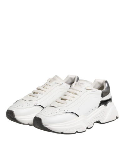 Dolce & Gabbana Weiß Daymaster Leder Low Top Turnschuhe Schuhe