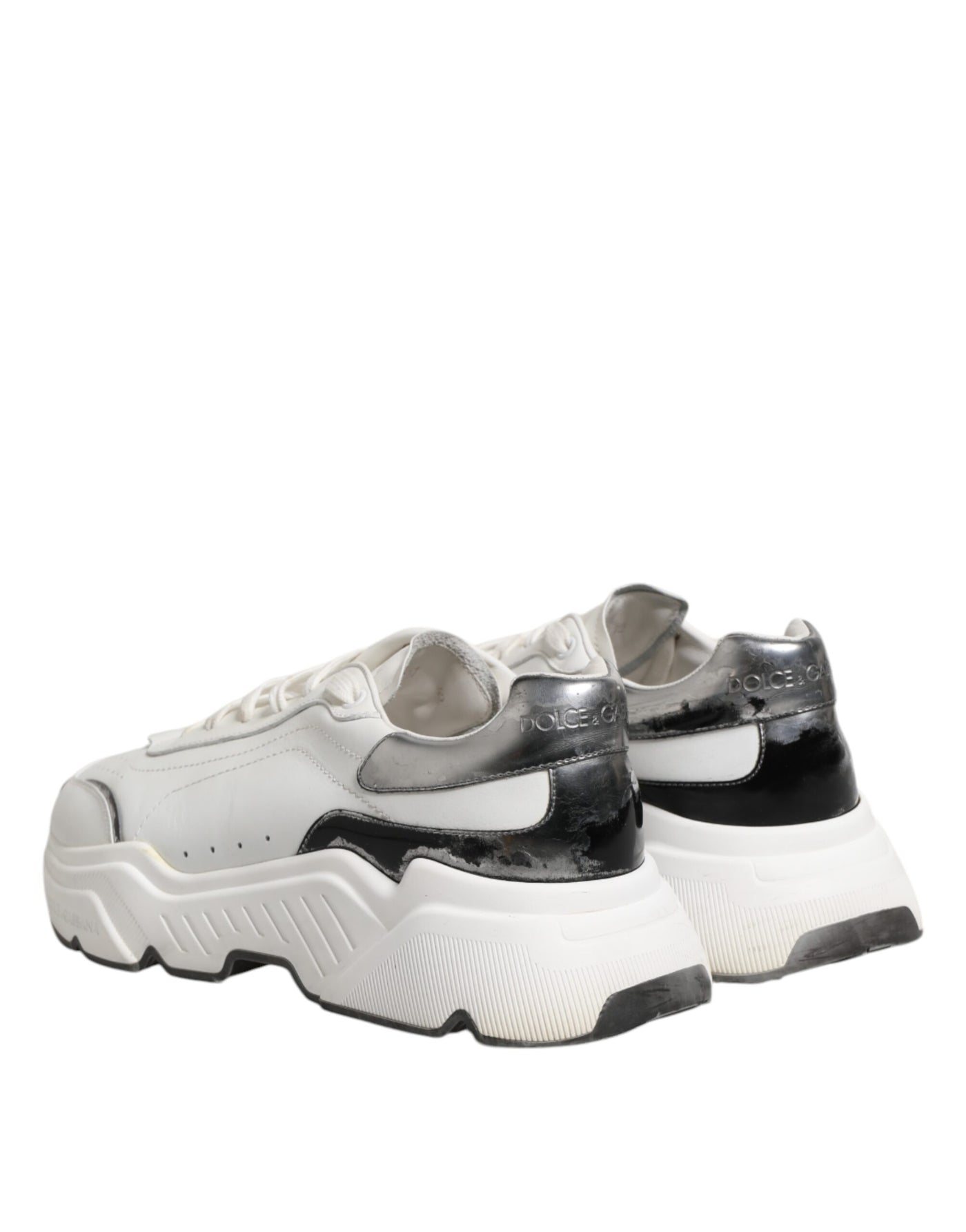 Dolce & Gabbana Weiß Daymaster Leder Low Top Turnschuhe Schuhe